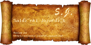Salánki Jozafát névjegykártya